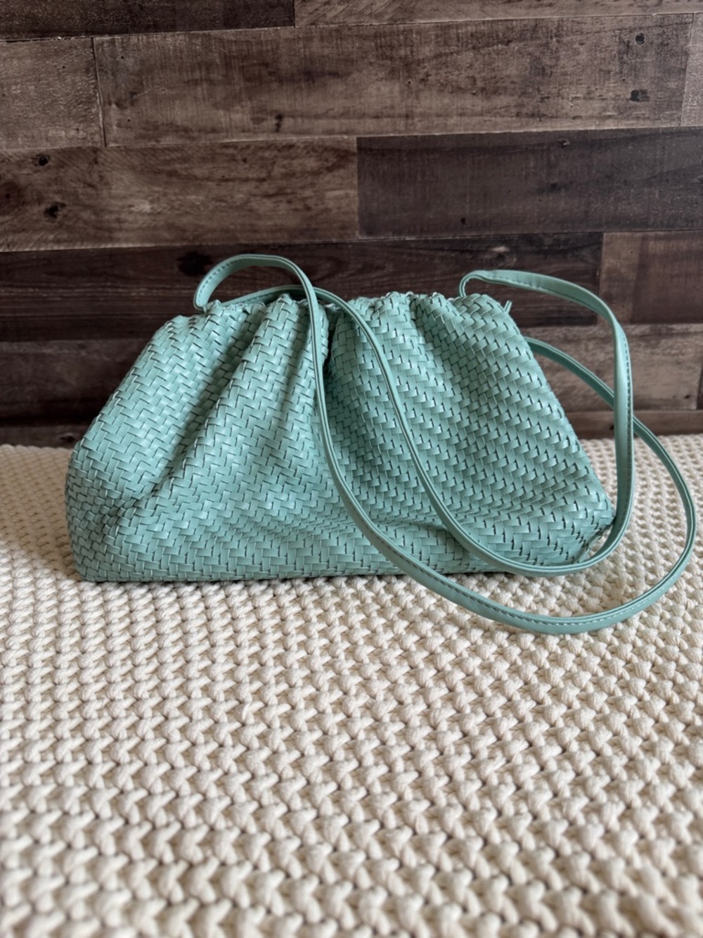 Anthropologie blue clutch/shoulder Bag